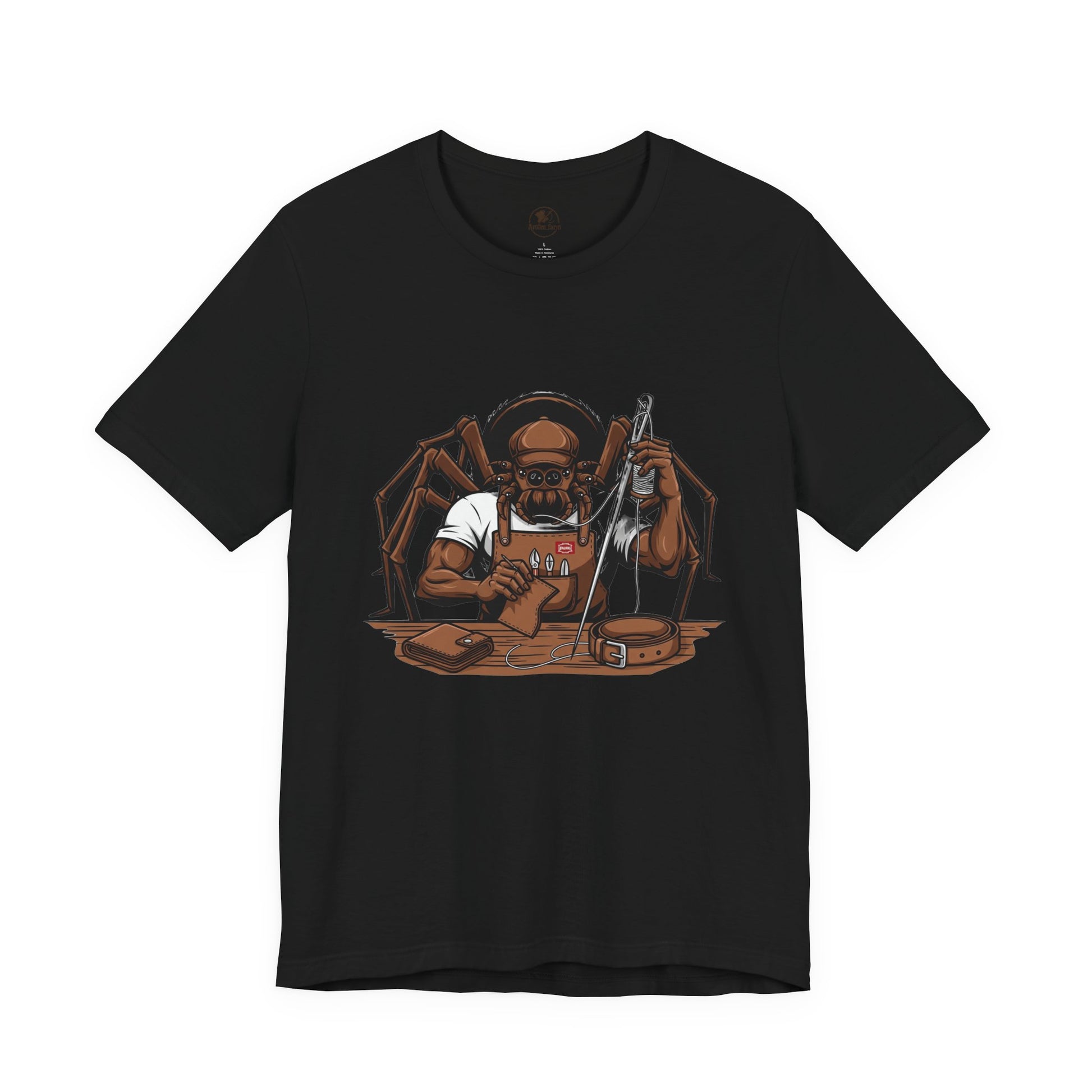 Spider-Man Graphic Tee for Unisex, Fun Short Sleeve Jersey Top, Perfect Gift for Comic Lovers, Casual Wear, Halloween Costume Essential - ArtOm_farm™ LEATHER 