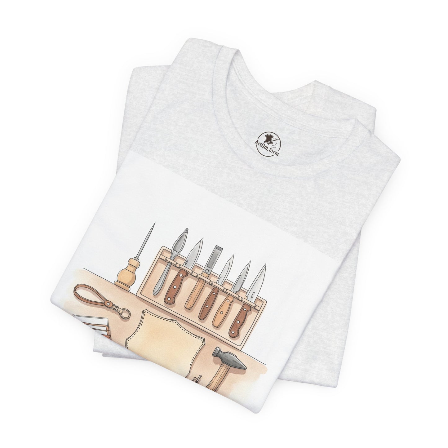 Craftsman Tools Shirt - Short Sleeve Tee for DIY Enthusiasts, Artisan Gift, Workshop Apparel, Perfect Father's Day Gift - ArtOm_farm™ LEATHER