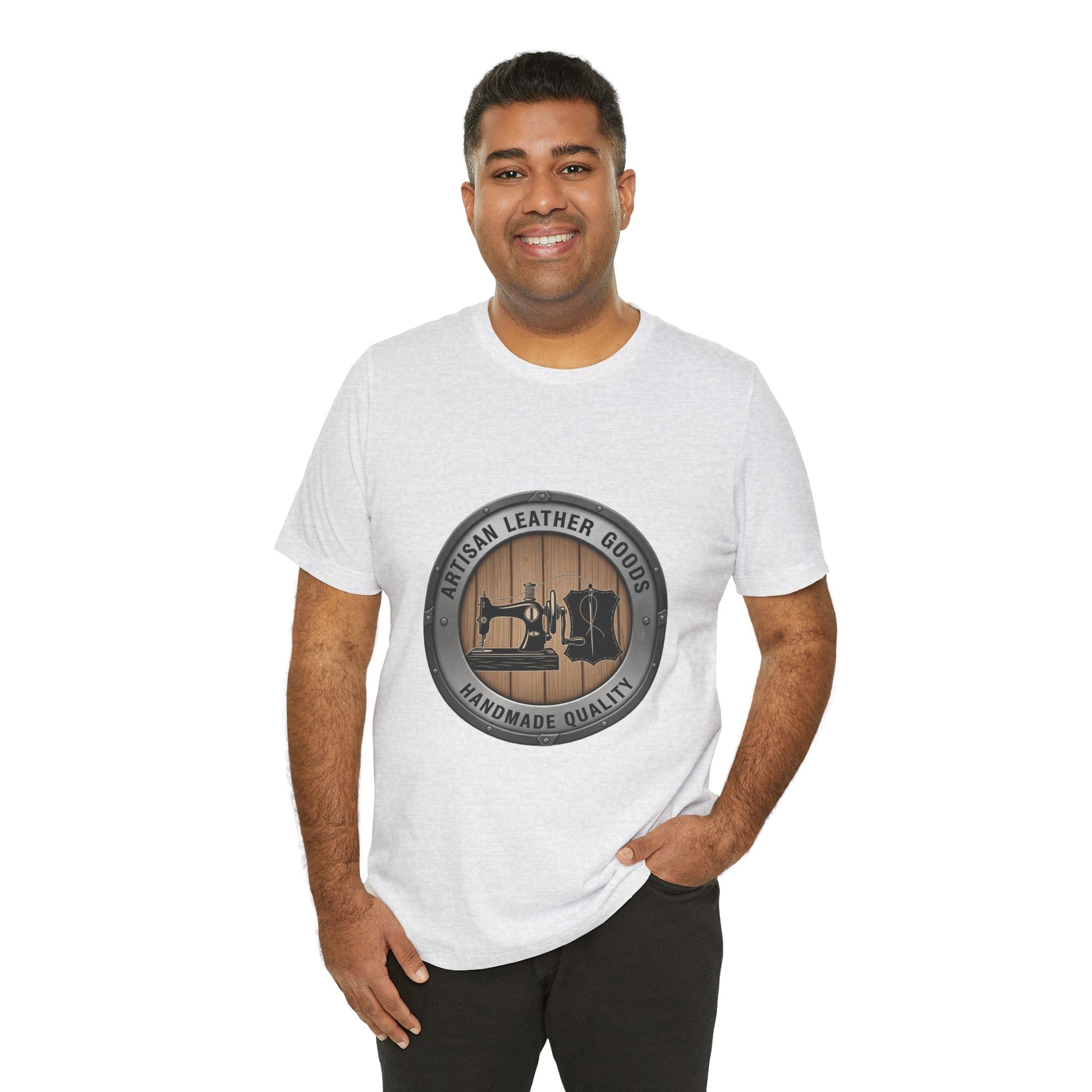 Artisan Leather Goods T-Shirt for Casual Wear, Handmade Quality Tee - Perfect Gift for Crafters and Father's Day - ArtOm_farm™ LEATHER