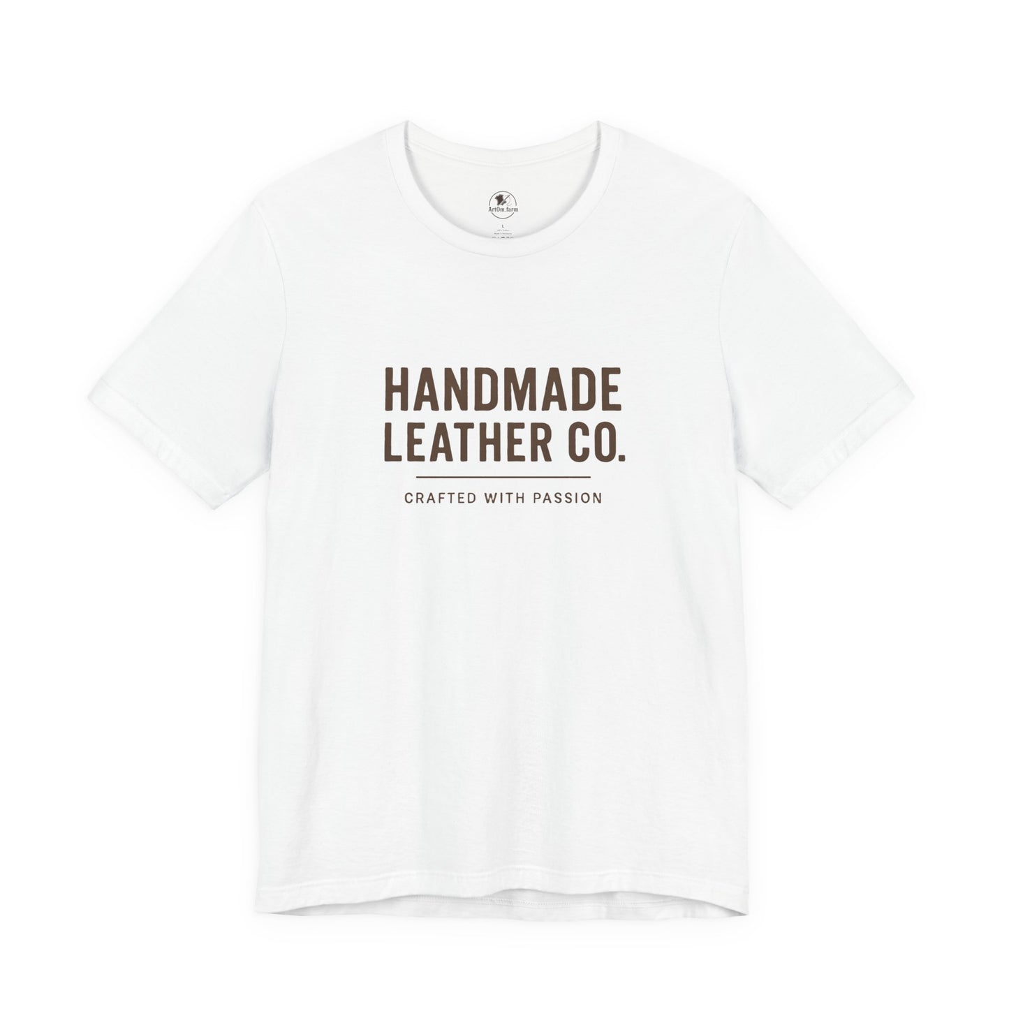 Handmade Leather Co. Tee - Stylish Unisex Casual Wear, Unique Artisan Apparel - ArtOm_farm™ LEATHER