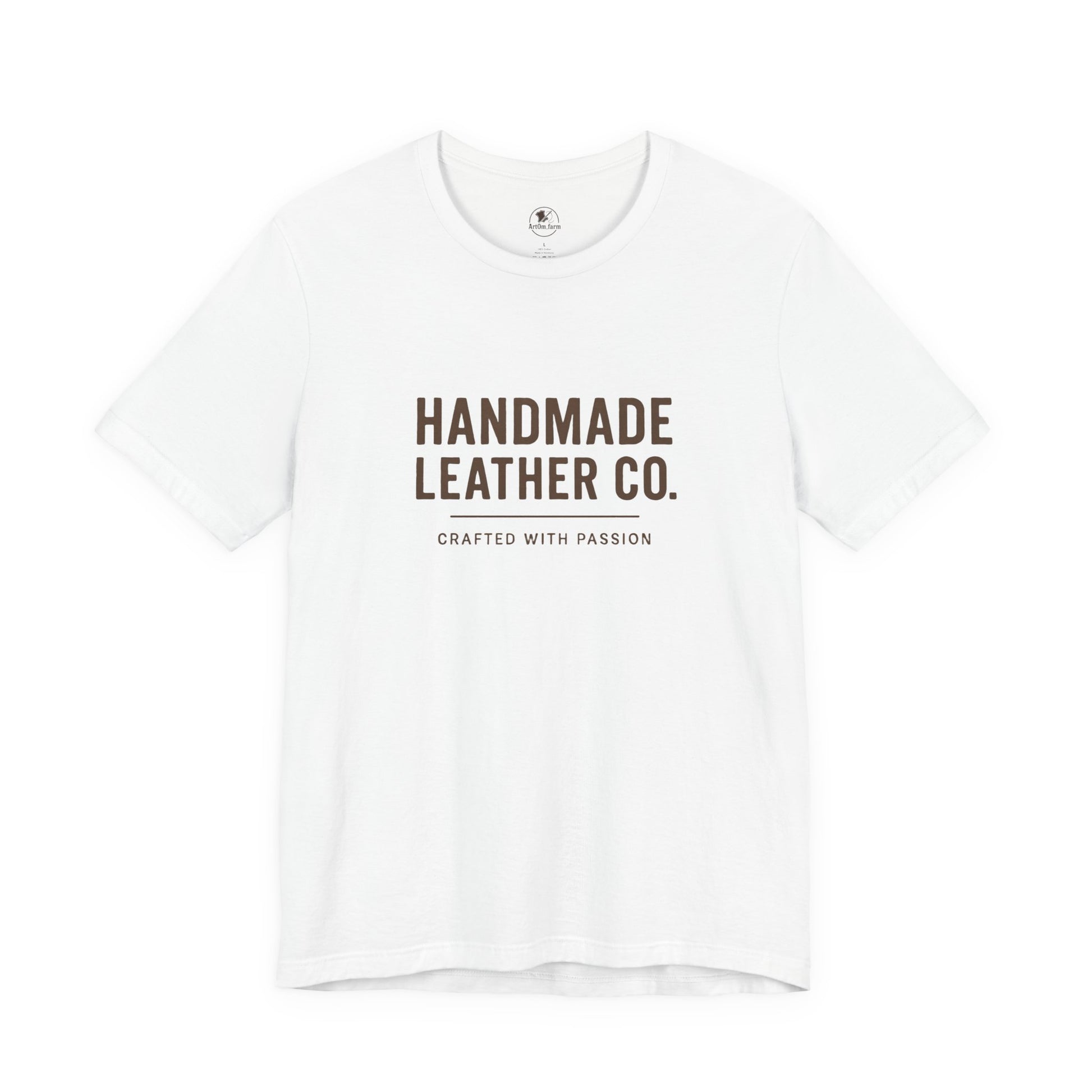 Handmade Leather Co. Tee - Stylish Unisex Casual Wear, Unique Artisan Apparel - ArtOm_farm™ LEATHER