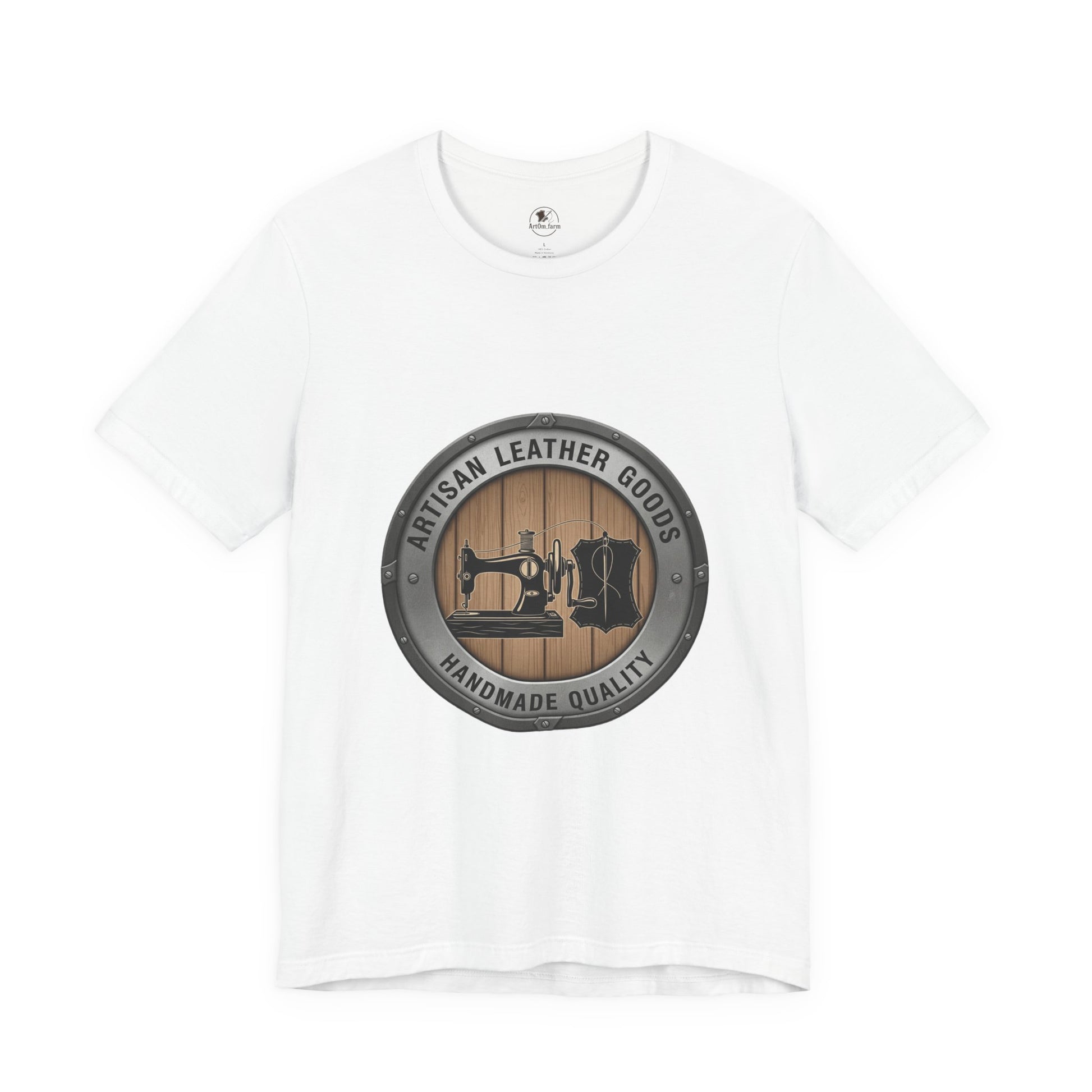 Artisan Leather Goods T-Shirt for Casual Wear, Handmade Quality Tee - Perfect Gift for Crafters and Father's Day - ArtOm_farm™ LEATHER