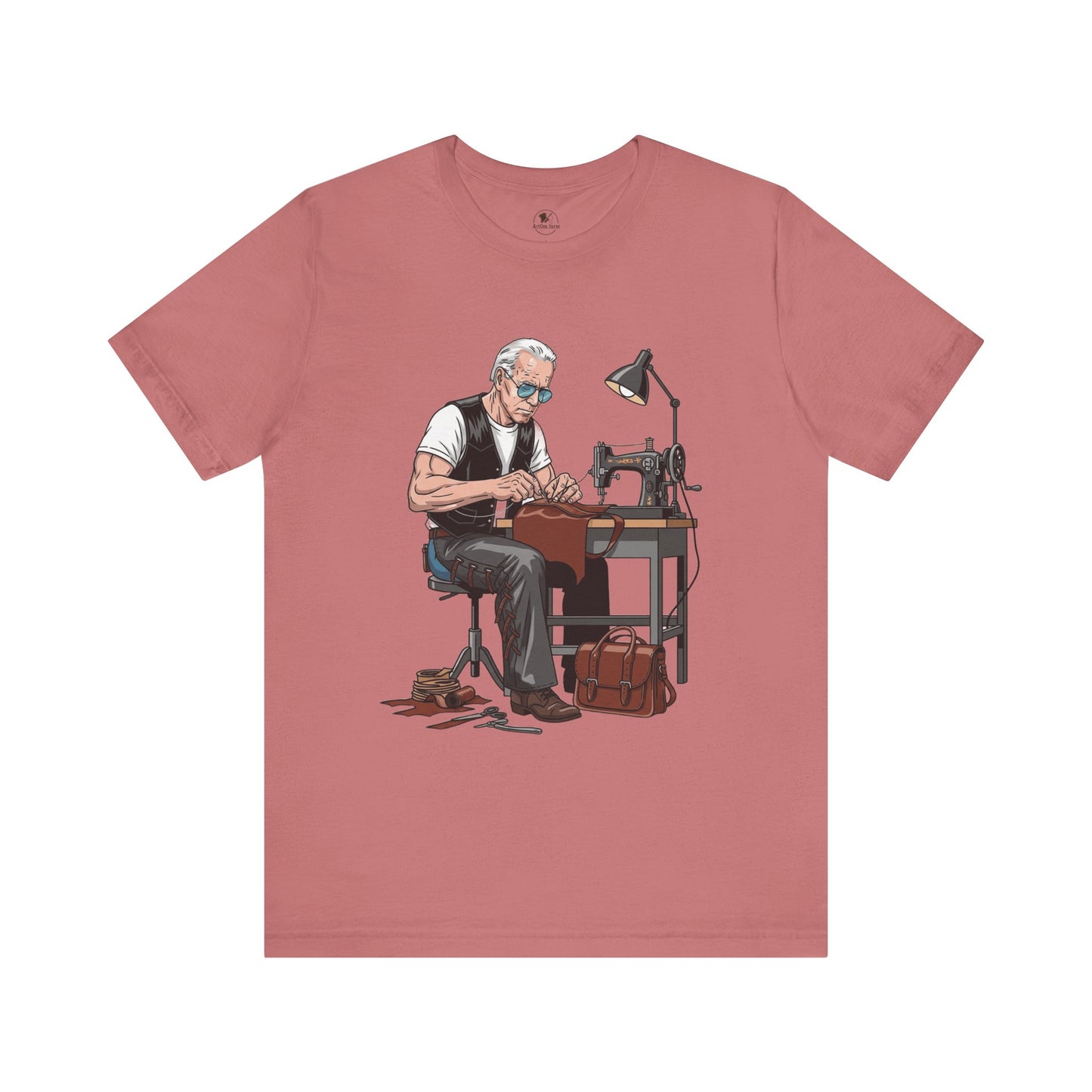 Craftsman Tee for Makers - Perfect Father's Day Gift for Sewing Enthusiasts and Artisan Apparel - ArtOm_farm™ LEATHER