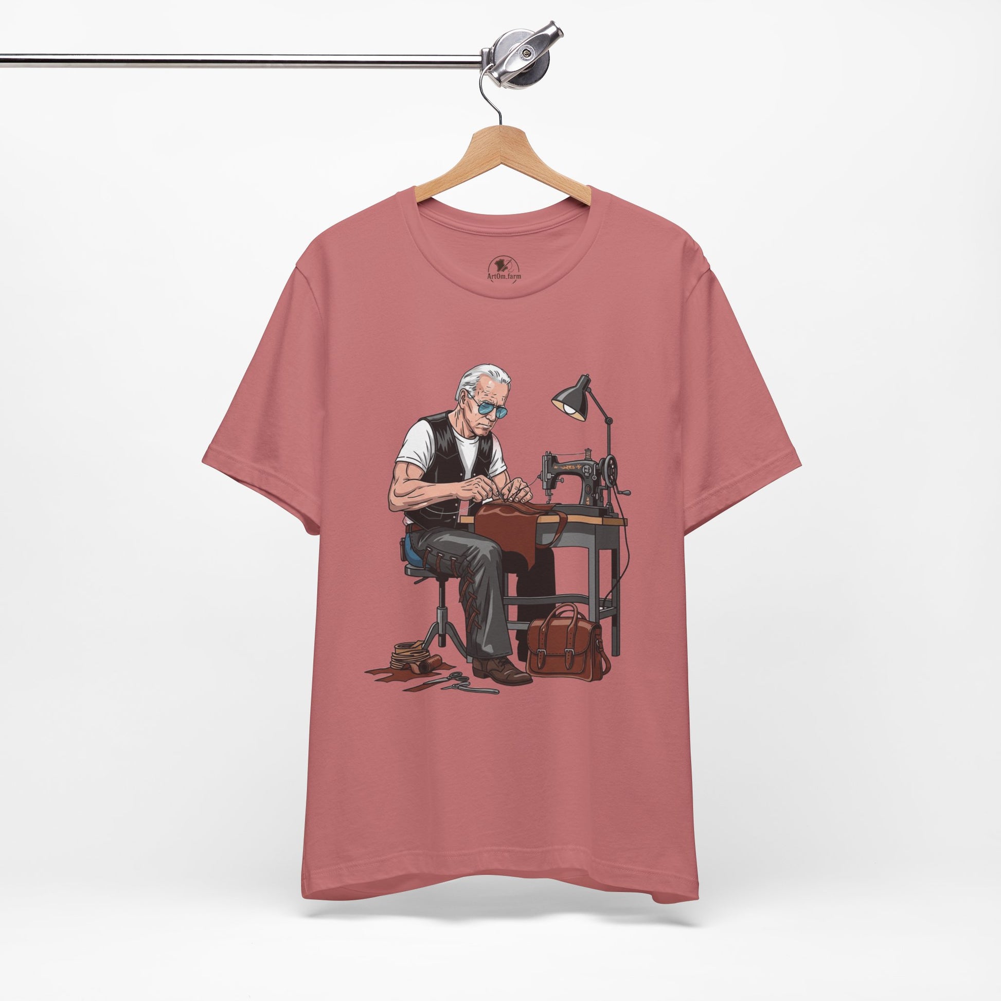 Craftsman Tee for Makers - Perfect Father's Day Gift for Sewing Enthusiasts and Artisan Apparel - ArtOm_farm™ LEATHER 