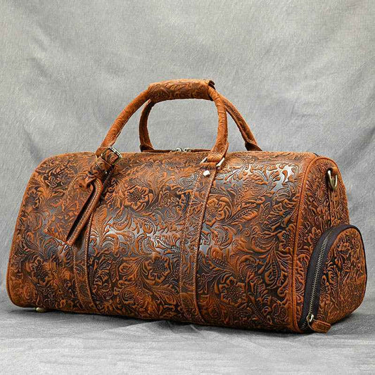 Vintage Leather Crossbody Briefcase in Premium Crazy Horse Leather - ArtOm_farm™ LEATHER