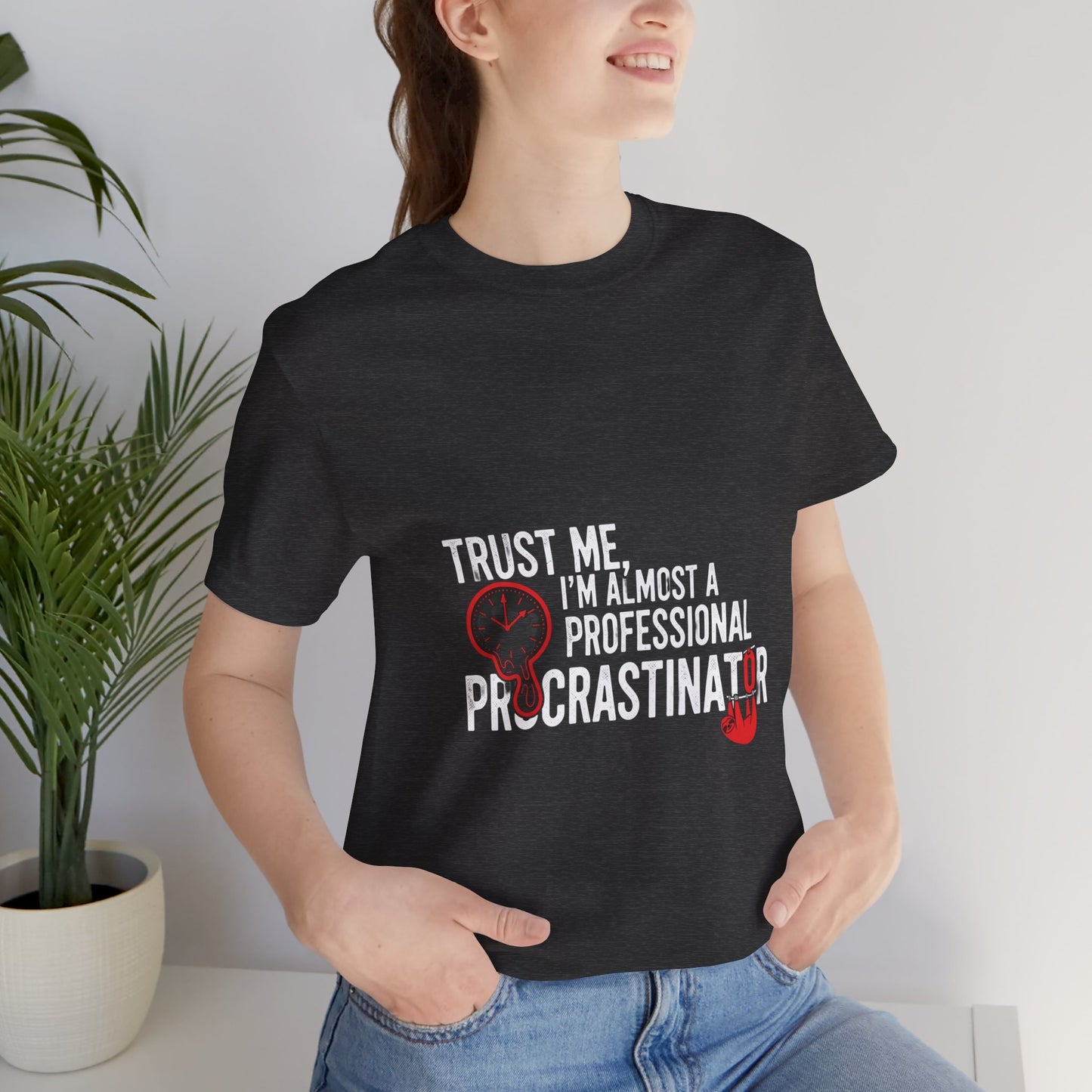 Funny Procrastinator T-Shirt | Humorous Gift for Students | Casual Unisex Graphic Tee - ArtOm_farm™ LEATHER 