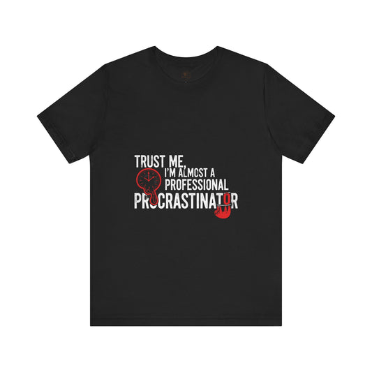 Funny Procrastinator T-Shirt | Humorous Gift for Students | Casual Unisex Graphic Tee - ArtOm_farm™ LEATHER