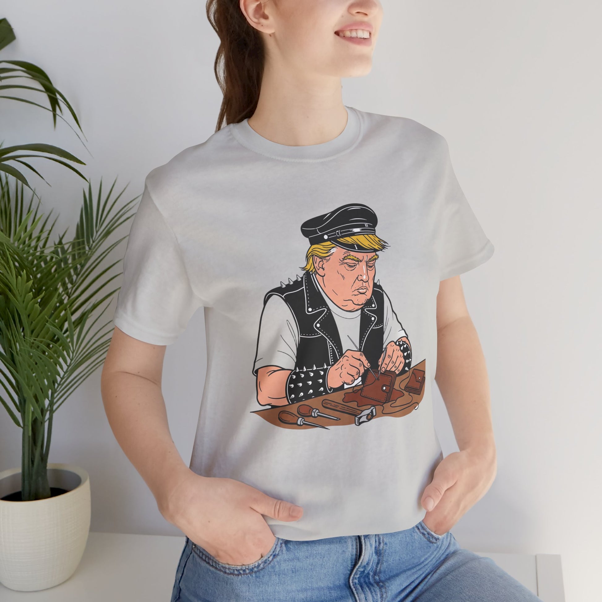 Funny Graphic Tee - Unisex Humorous Shirt for Casual Wear and Unique Gift for Him - ArtOm_farm™ LEATHER 