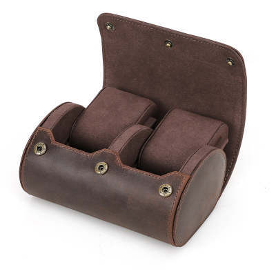 Retro Leather Watch Storage Box for Couples - Portable Outdoor Travel Case - ArtOm_farm™ LEATHER