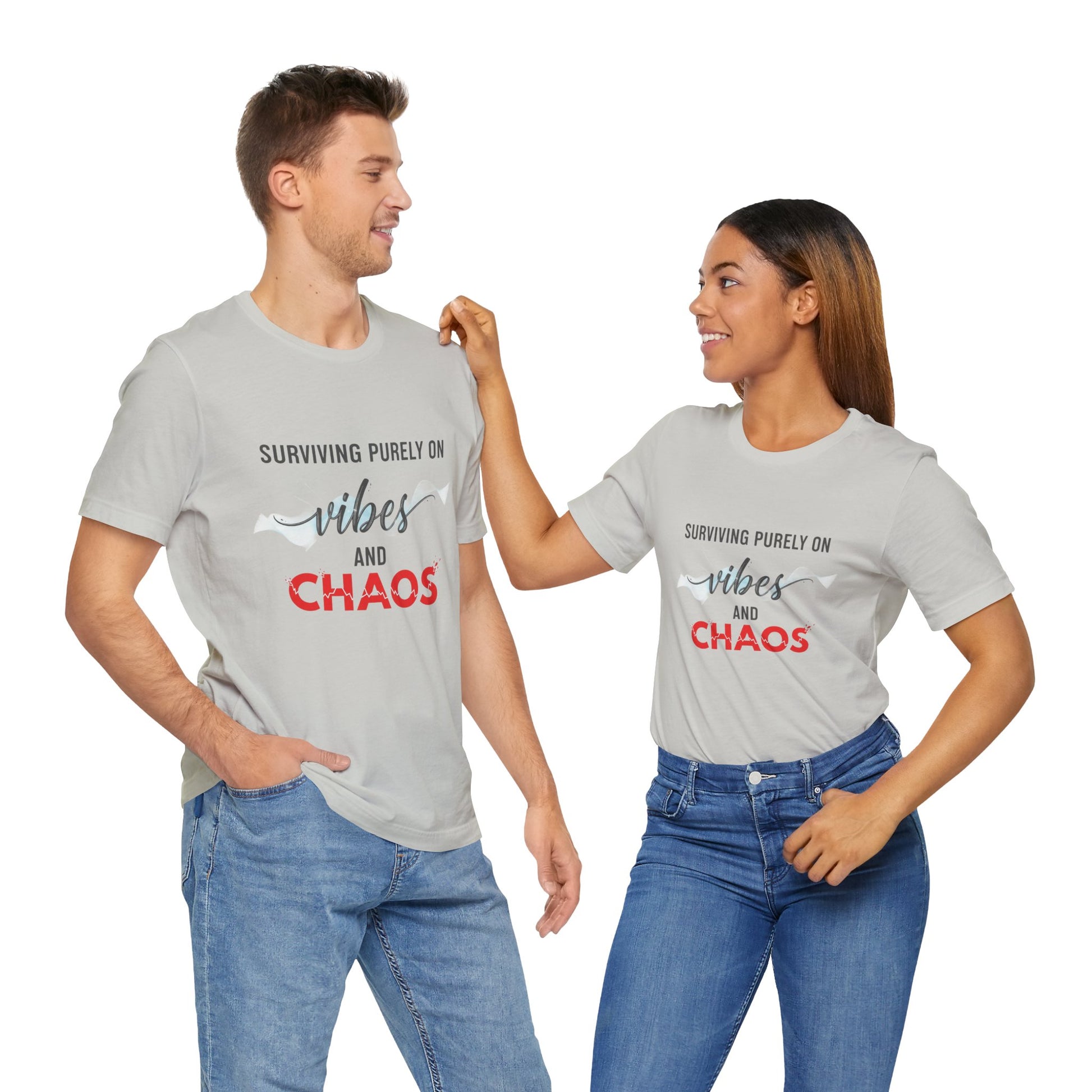 Vibes Chaos Tee - Unisex Jersey Short Sleeve Graphic T-Shirt for Casual Everyday Wear and Summer Essentials - ArtOm_farm™ LEATHER 