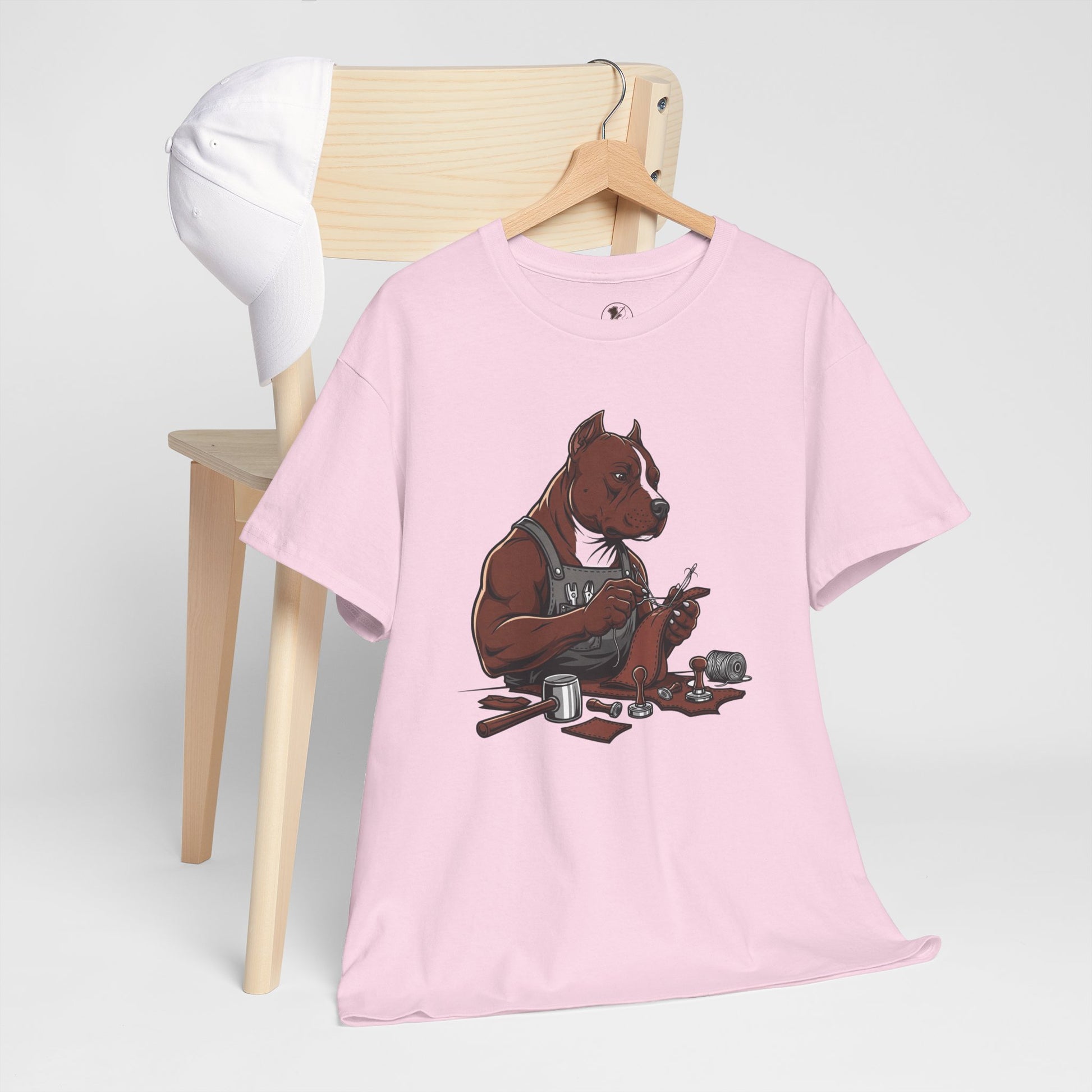 Artistic Dog Lover Tee - Casual Graphic T-Shirt for Pet Owners, Ideal Gift for Birthdays and Holidays - ArtOm_farm™ LEATHER 