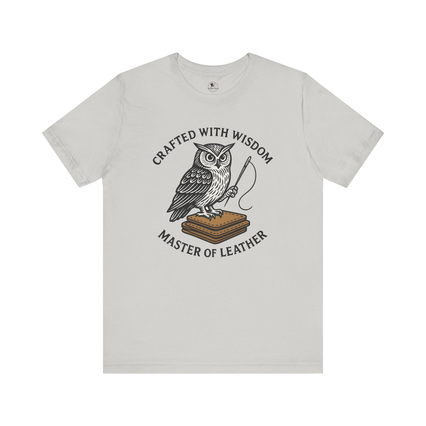 Wise Owl Unisex Tee - Unique Animal Design, Eco-Friendly Apparel for Crafters and Style Enthusiasts - ArtOm_farm™ LEATHER