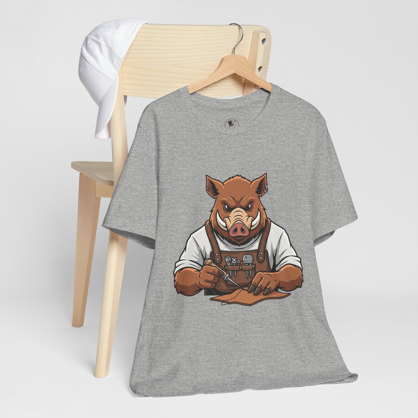 Crafty Pig Graphic Shirt - Fun Unisex Tee for Animal Lovers, Casual Birthday Apparel, and Funny Gift - ArtOm_farm™ LEATHER 
