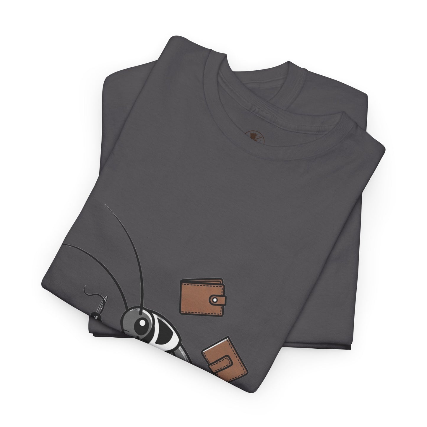Cockroach Baker Unisex Heavy Cotton Tee - Funny Graphic Tee for Animal Lovers, Perfect Gift for Home Cooks - ArtOm_farm™ LEATHER 
