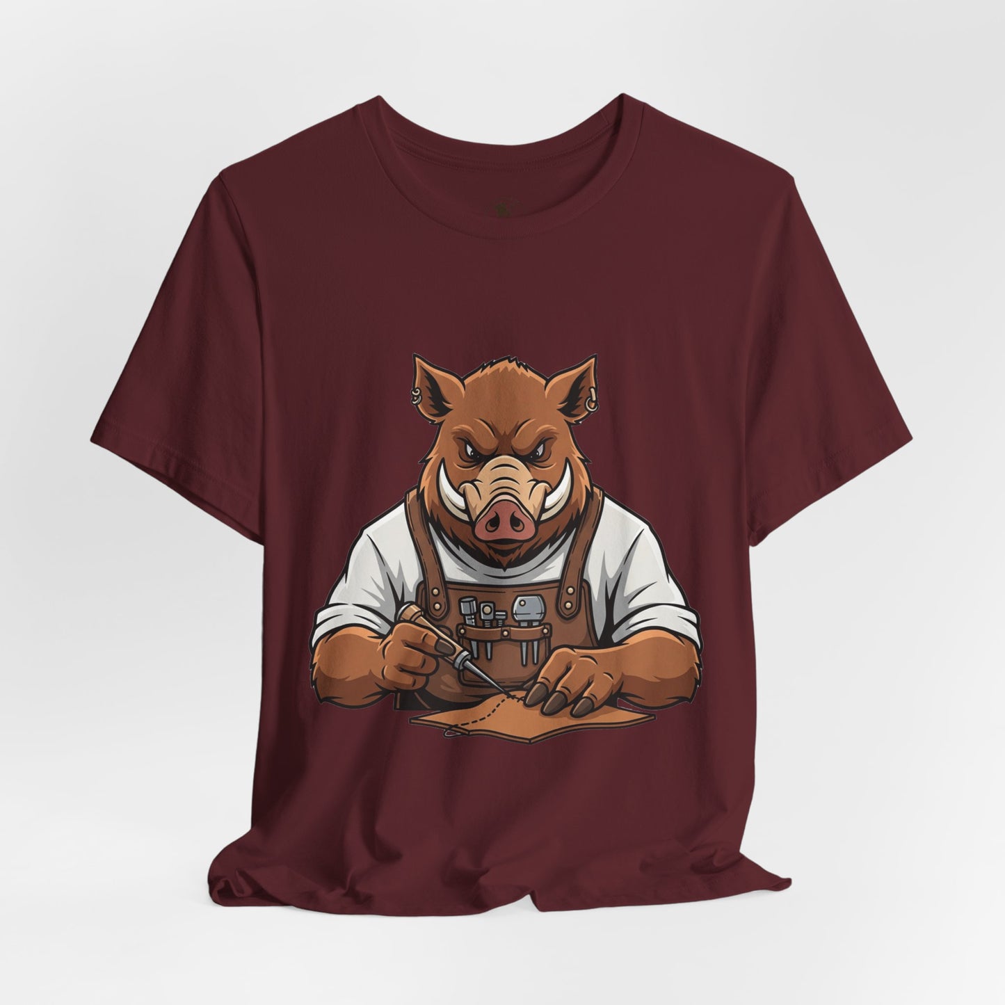 Crafty Pig Graphic Shirt - Fun Unisex Tee for Animal Lovers, Casual Birthday Apparel, and Funny Gift