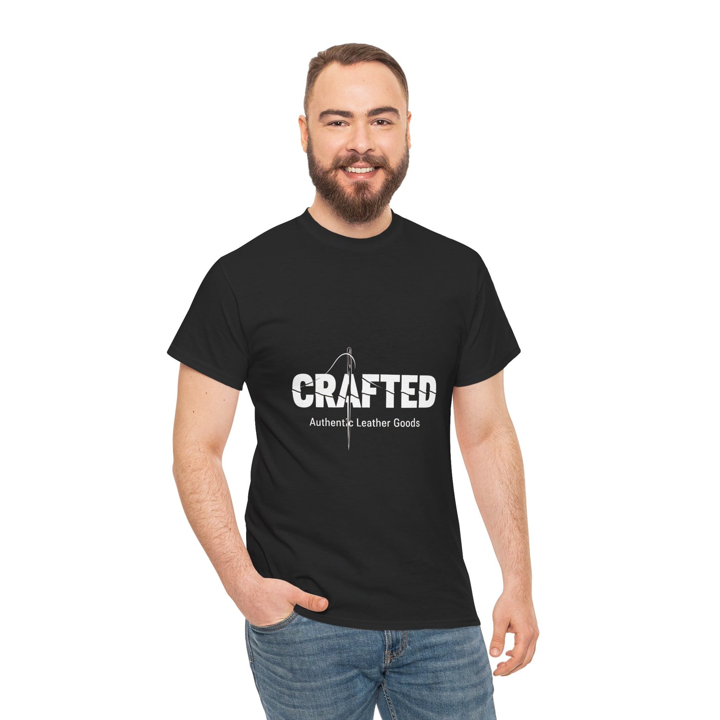 Crafted Leather Goods Tee - Artisan Unisex T-Shirt for Casual Everyday Wear, Unique Gift for Him, Perfect for Craft Lovers - ArtOm_farm™ LEATHER