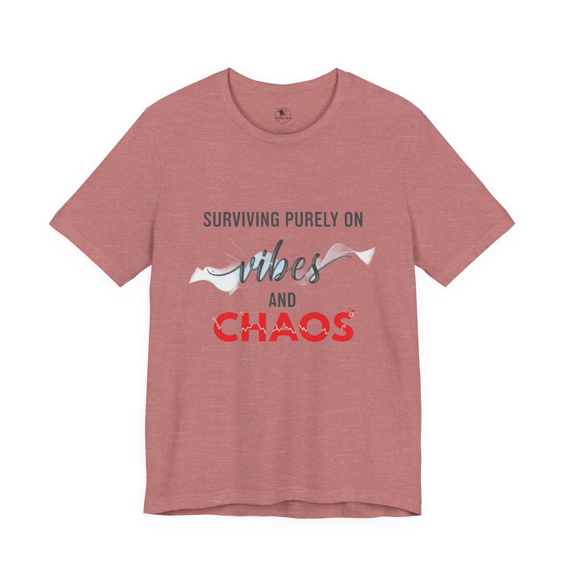Vibes Chaos Tee - Unisex Jersey Short Sleeve Graphic T-Shirt for Casual Everyday Wear and Summer Essentials - ArtOm_farm™ LEATHER