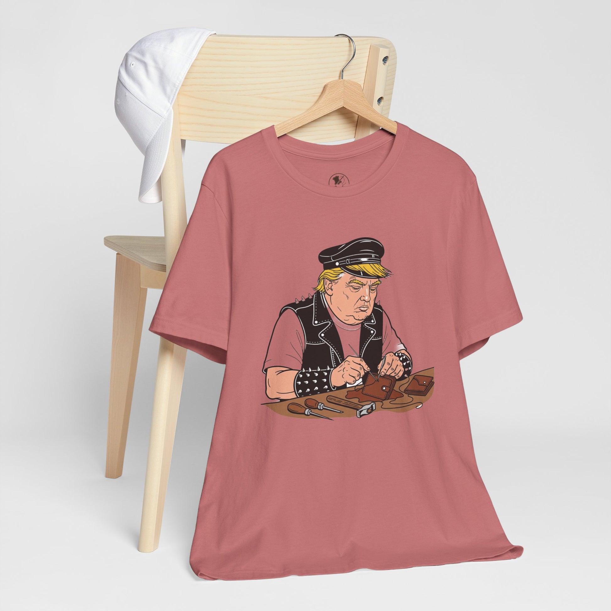 Funny Graphic Tee - Unisex Humorous Shirt for Casual Wear and Unique Gift for Him - ArtOm_farm™ LEATHER 