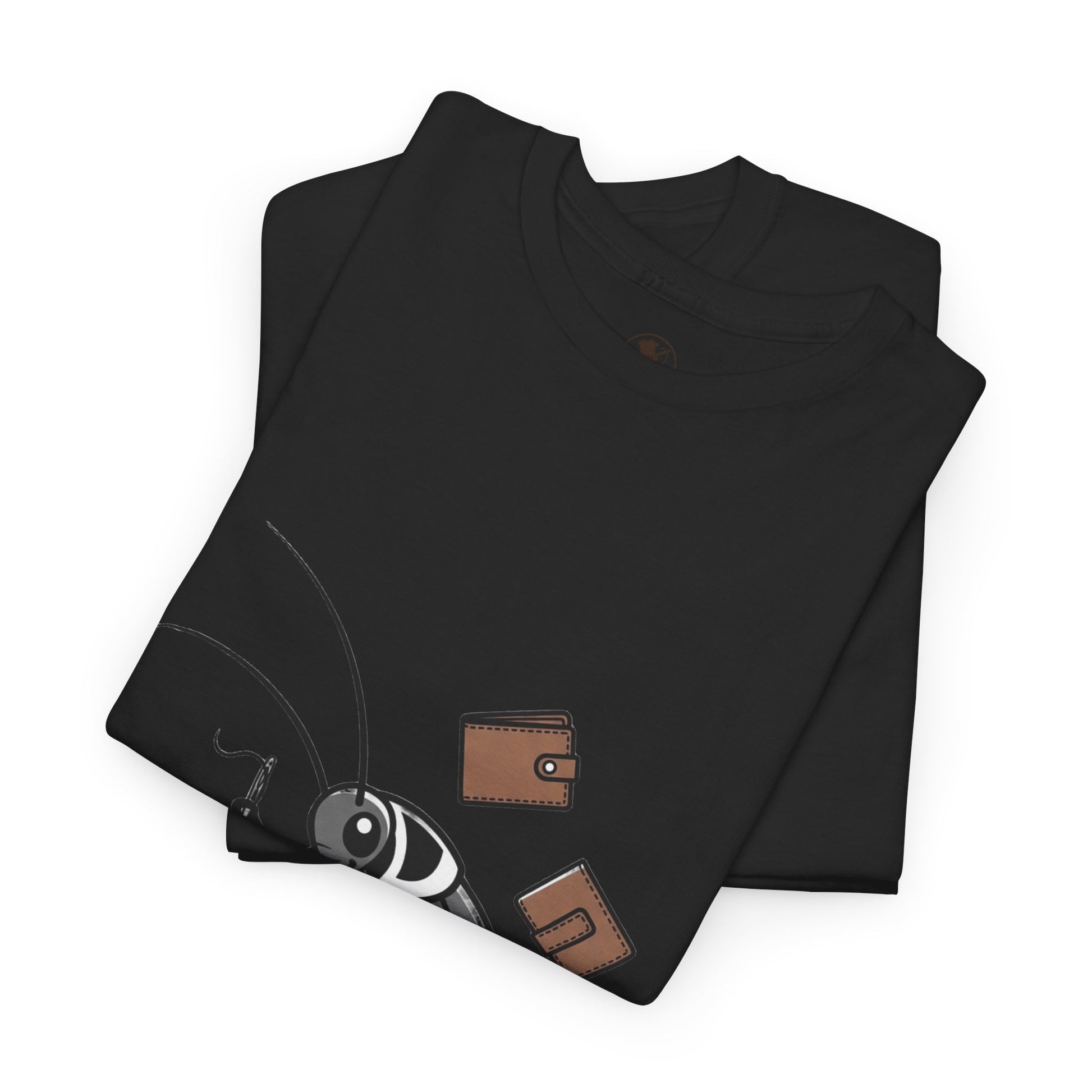 Cockroach Baker Unisex Heavy Cotton Tee - Funny Graphic Tee for Animal Lovers and Home Cooks, Unique Gift Idea - ArtOm_farm™ LEATHER