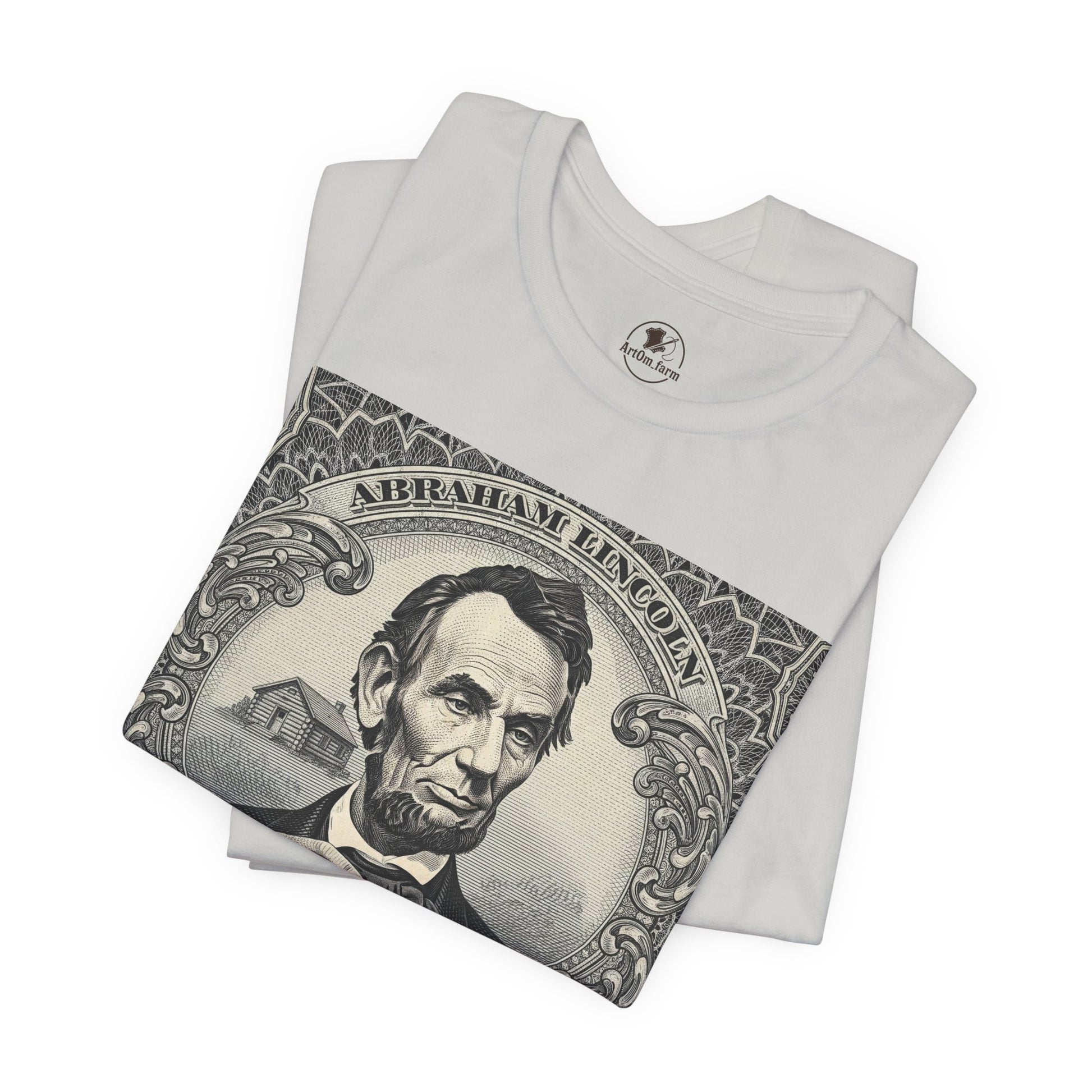 Abraham Lincoln T-Shirt - Vintage Graphic Unisex Tee for History Lovers, Educational Casual Wear, Patriotic Gift - ArtOm_farm™ LEATHER 