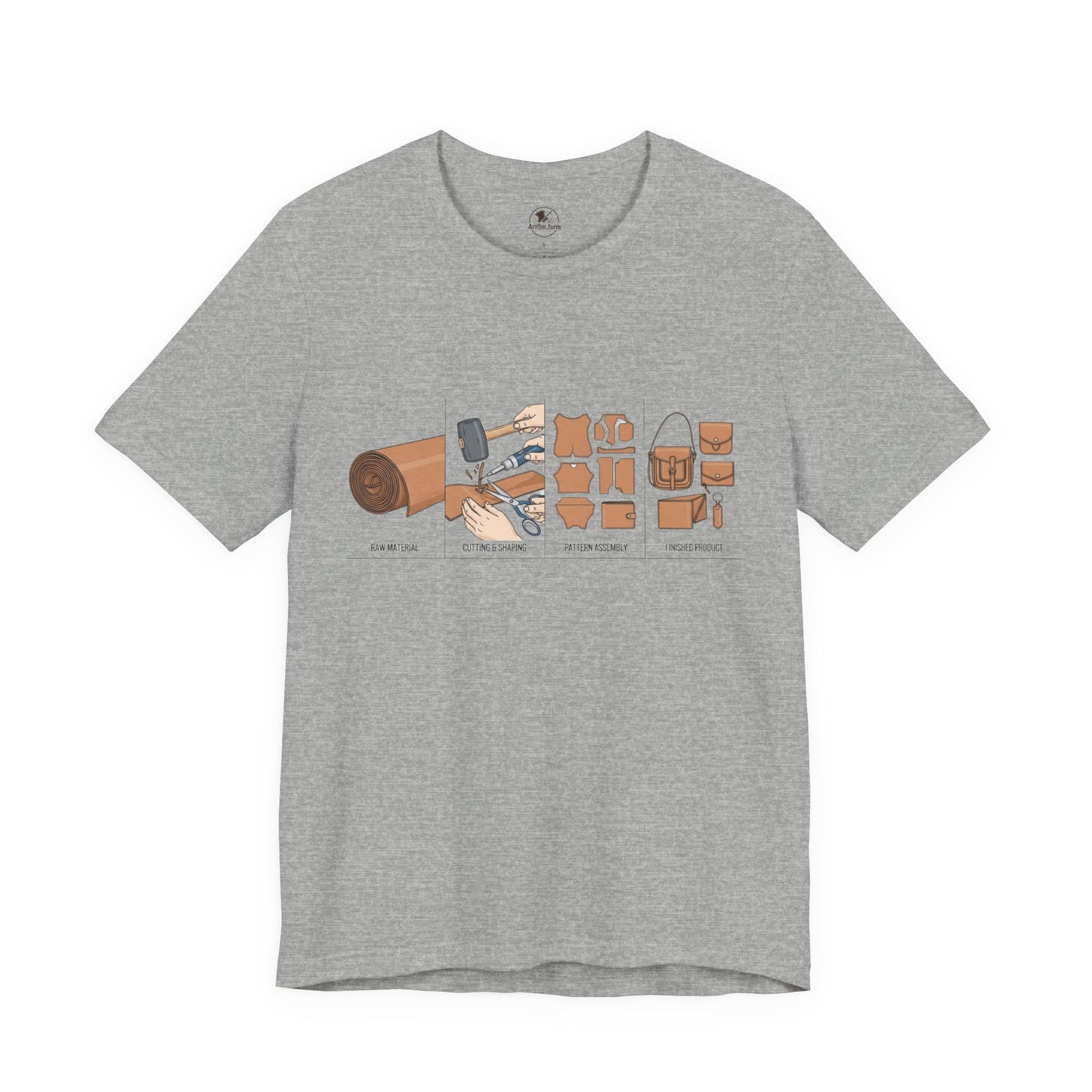 Crafting Adventure Unisex T-Shirt | Maker Gift, DIY Enthusiast Tee, Unique Artsy Clothing, Creative Hobby Attire, Gift for Crafters - ArtOm_farm™ LEATHER