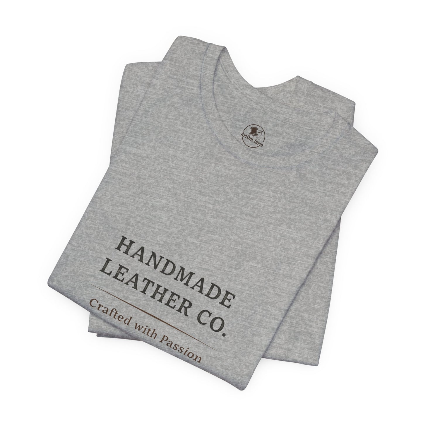 Handmade Leather Co. Tee - Unisex Casual Fashion Shirt for Everyday Wear, Stylish Comfort Gift for Leather Lovers - ArtOm_farm™ LEATHER 