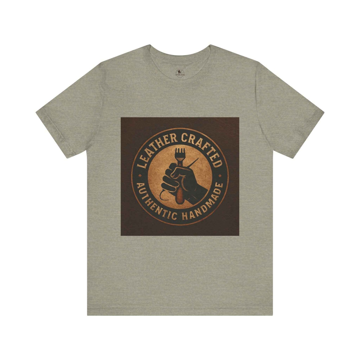 Leather Crafted Unisex Tee - Authentic Handmade Shirt for Casual Wear and Unique Artisan Gift