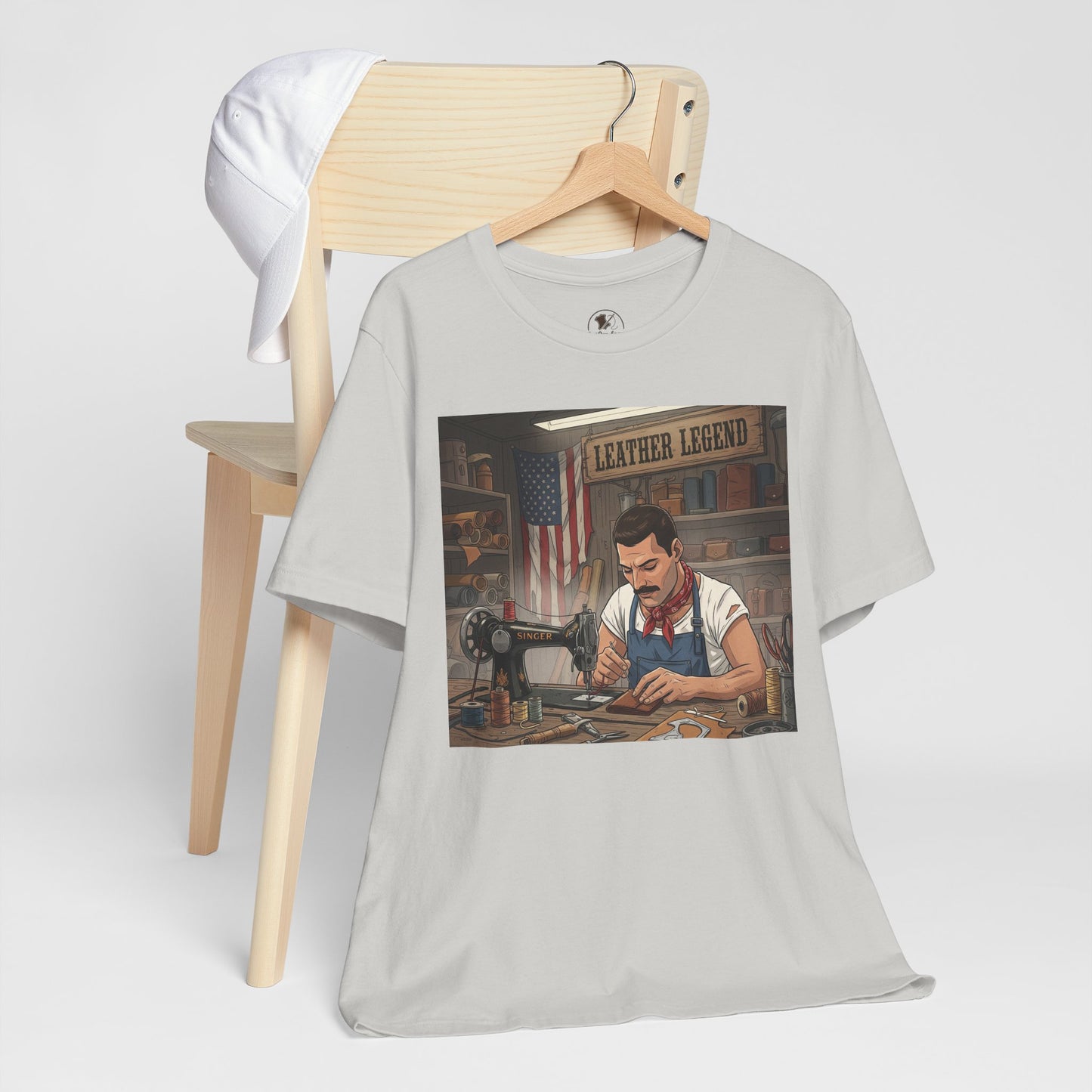 Leather Legend Graphic Tee - Artisan Vintage Style Shirt, Perfect Gift for Craftsmen and Father's Day - ArtOm_farm™ LEATHER 