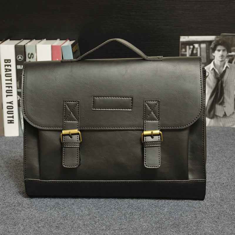 Crazy Horse Leather Briefcase for Men - Timeless Style and Durability - ArtOm_farm™ LEATHER