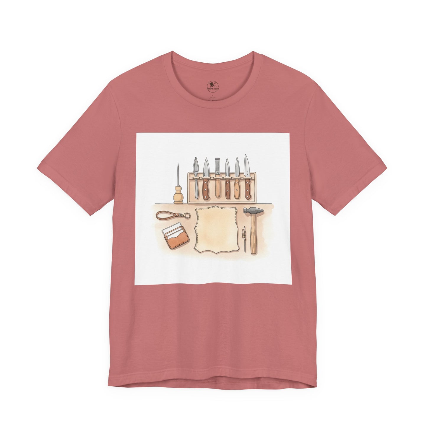 Craftsman Tools Shirt - Short Sleeve Tee for DIY Enthusiasts, Artisan Gift, Workshop Apparel, Perfect Father's Day Gift - ArtOm_farm™ LEATHER