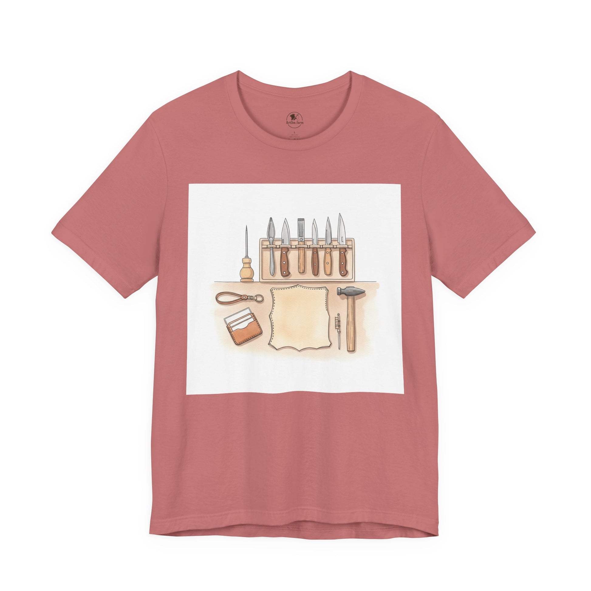 Craftsman Tools Shirt - Short Sleeve Tee for DIY Enthusiasts, Artisan Gift, Workshop Apparel, Perfect Father's Day Gift - ArtOm_farm™ LEATHER