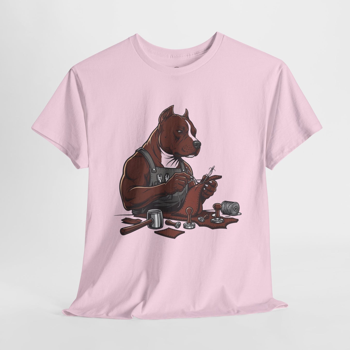 Artistic Dog Lover Tee - Casual Graphic T-Shirt for Pet Owners, Ideal Gift for Birthdays and Holidays - ArtOm_farm™ LEATHER 