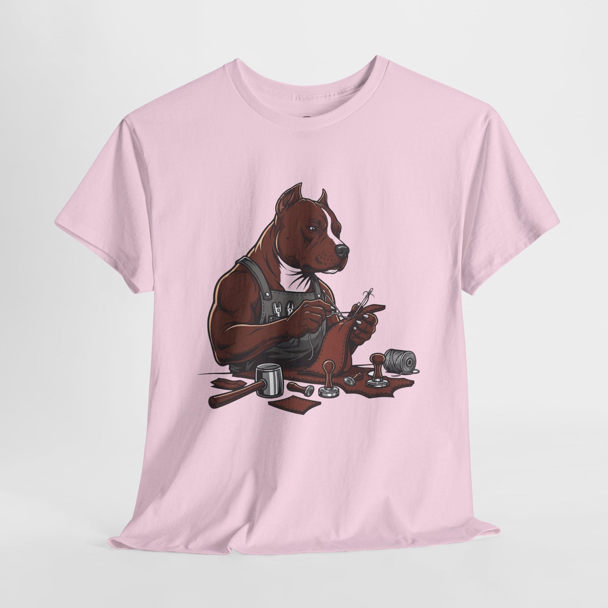 Artistic Dog Lover Tee - Casual Graphic T-Shirt for Pet Owners, Ideal Gift for Birthdays and Holidays - ArtOm_farm™ LEATHER 