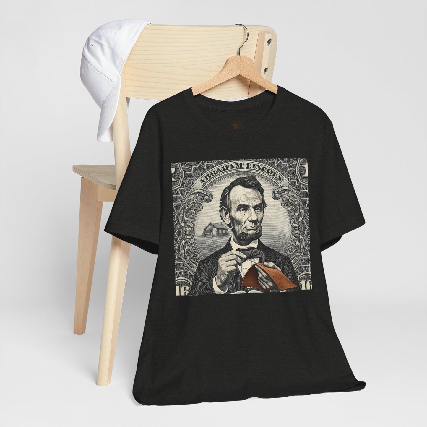 Abraham Lincoln T-Shirt - Vintage Graphic Unisex Tee for History Lovers, Educational Casual Wear, Patriotic Gift - ArtOm_farm™ LEATHER 