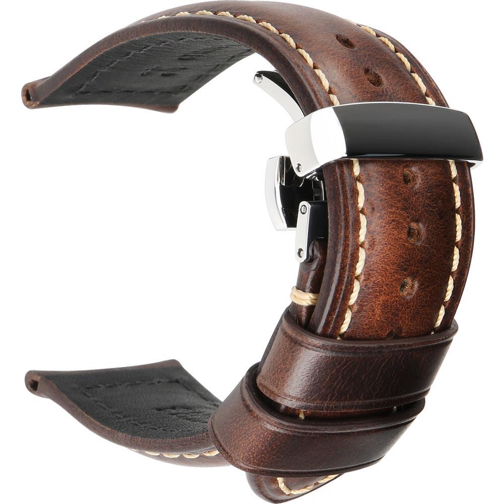 Men's Vintage Leather Strap - Oil Wax Leather Craft with Durable Design - ArtOm_farm™ LEATHER 