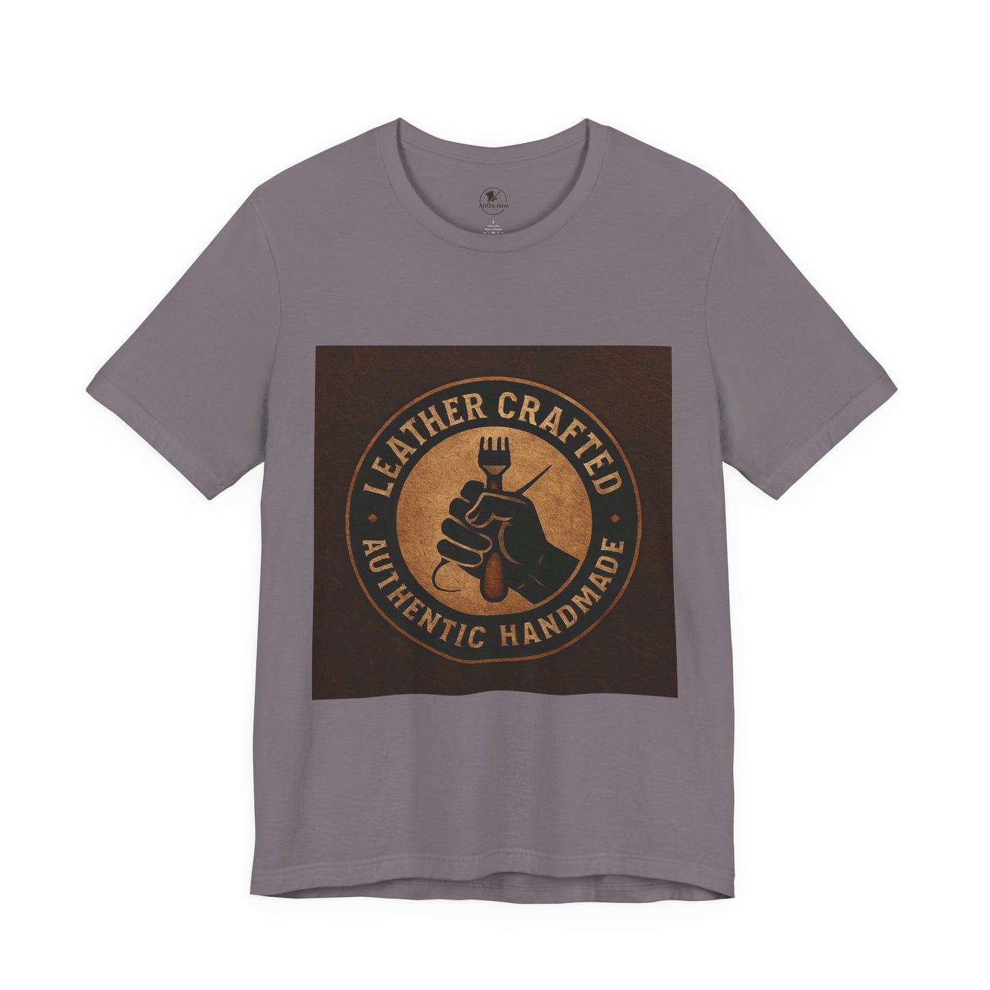 Leather Crafted Unisex Tee - Authentic Handmade Shirt for Casual Wear and Unique Artisan Gift