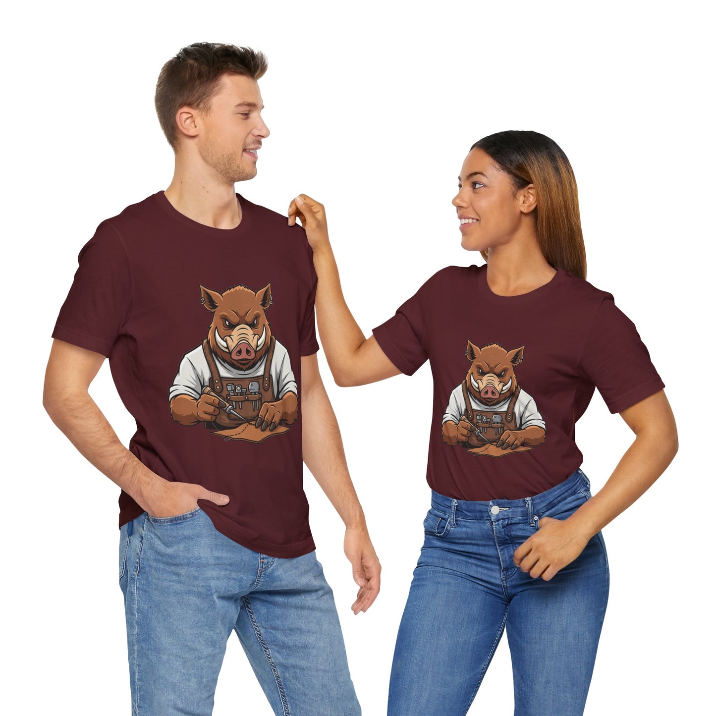 Crafty Pig Graphic Shirt - Fun Unisex Tee for Animal Lovers, Casual Birthday Apparel, and Funny Gift