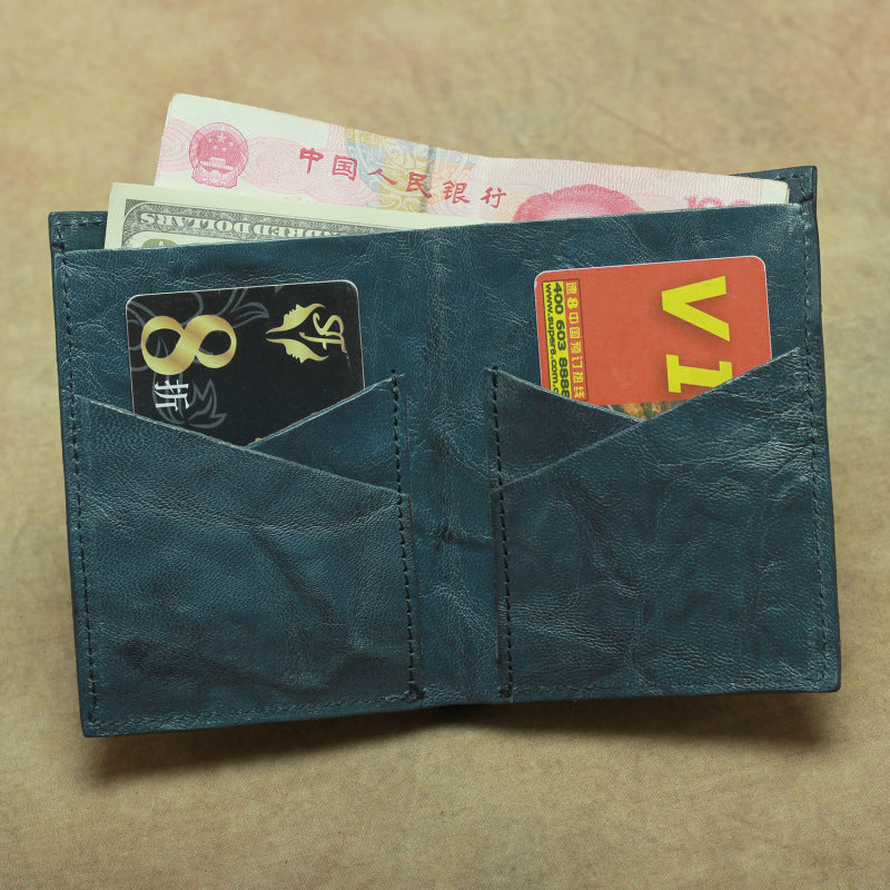 Simple Retro Vintage Leather Wallet for Timeless Style - ArtOm_farm™ LEATHER 