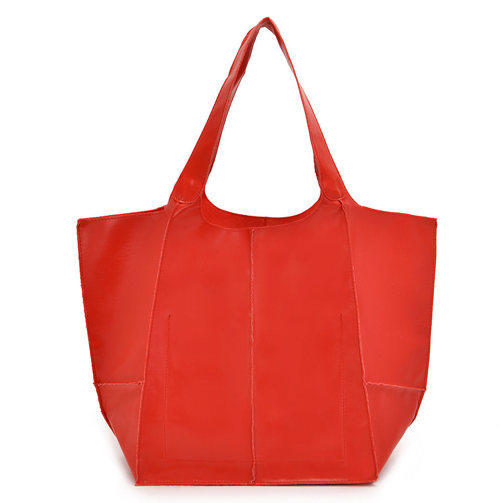 Shoulder Handbag Oil Wax Leather - Vintage Soft Leather Design - ArtOm_farm™ LEATHER 