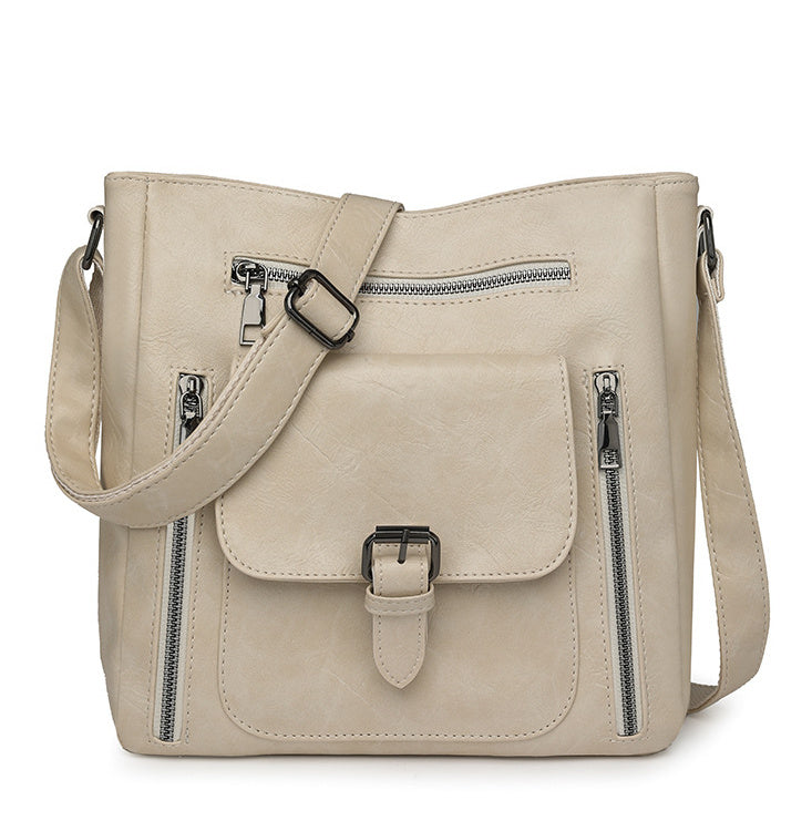 Soft Leather Handbag in Vintage Soft Synthetic Leather Design - ArtOm_farm™ LEATHER 