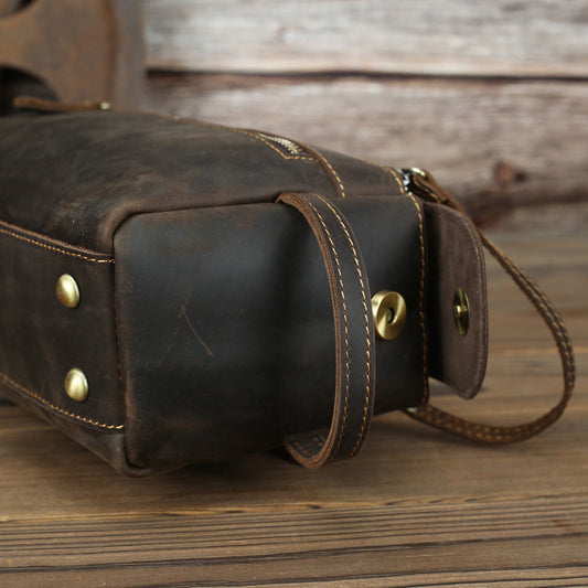 Leather Handbag for Women - Large Capacity Horse Leather Storage Bag - ArtOm_farm™ LEATHER 