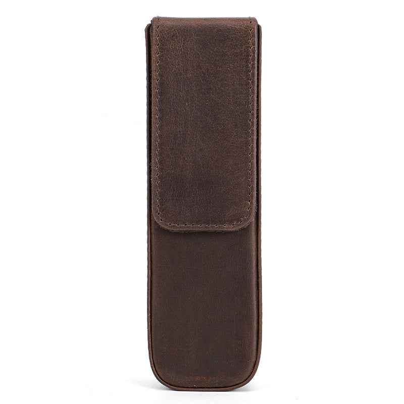 Handmade Leather Pencil Case – Removable Drawer-Type Crazy Horse Design