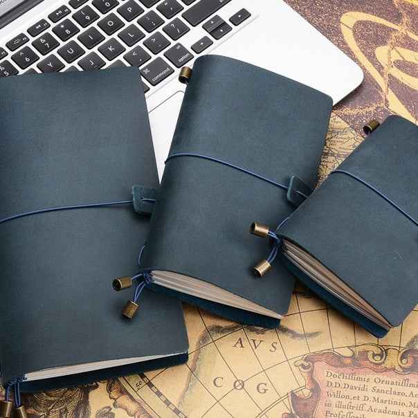 Vintage Leather Notebook - Timeless Writing Experience with Crazy Horse Leather Design - ArtOm_farm™ LEATHER