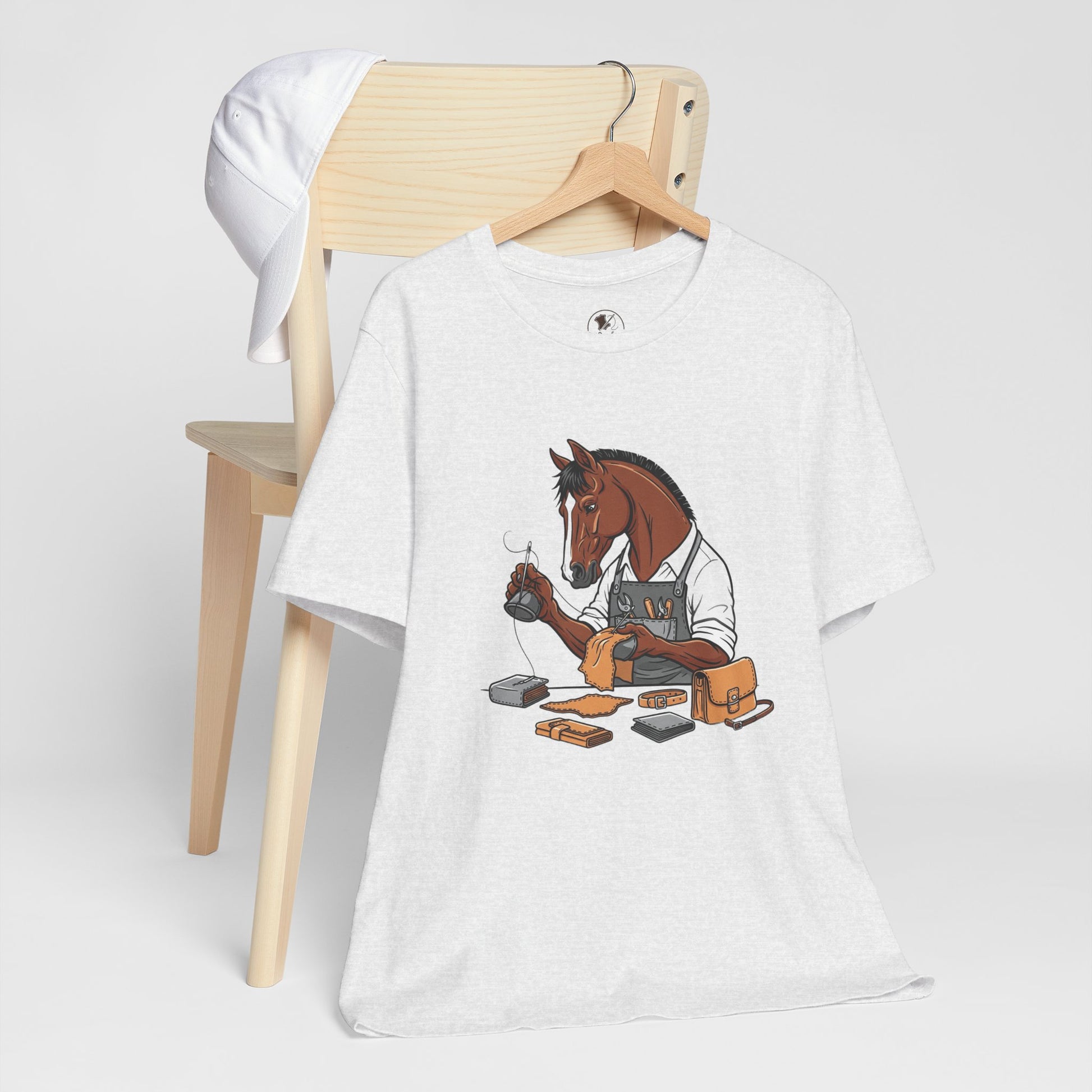 Equestrian Unisex Tee - Funny Horse Shirt for Animal Enthusiasts, Perfect Gift for Horse Lovers - ArtOm_farm™ LEATHER