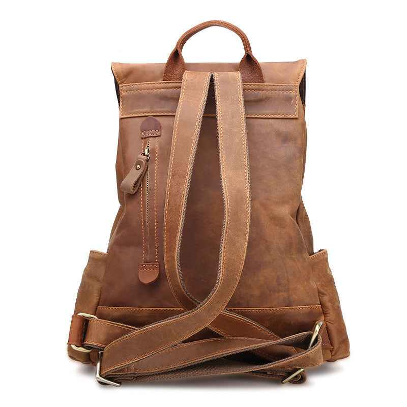 Women's Retro Leather Backpack - Stylish and Durable Vintage Design