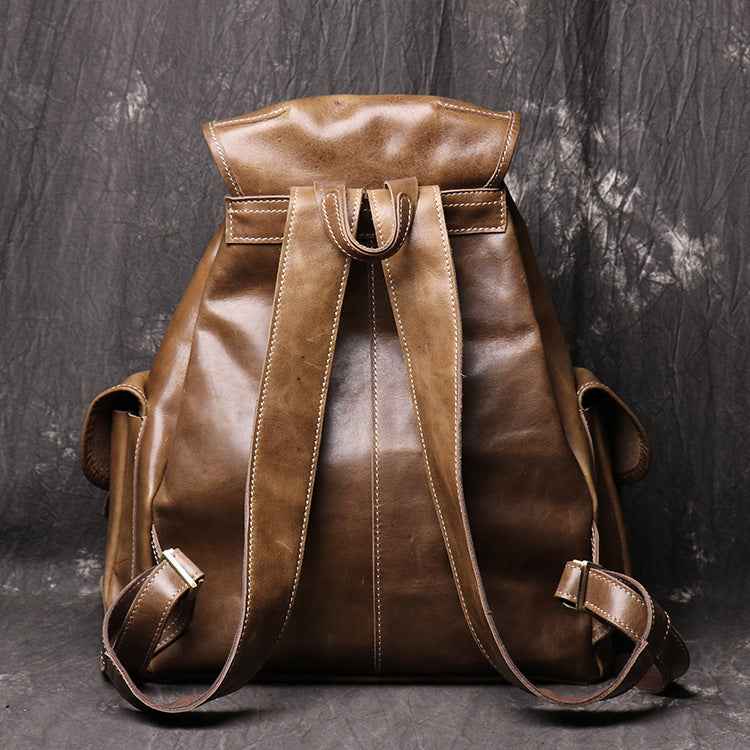 Backpack Made of Crazy Horse Leather - Durable and Stylish Crazy Horse Leather Backpack for Everyday Adventure - ArtOm_farm™ LEATHER