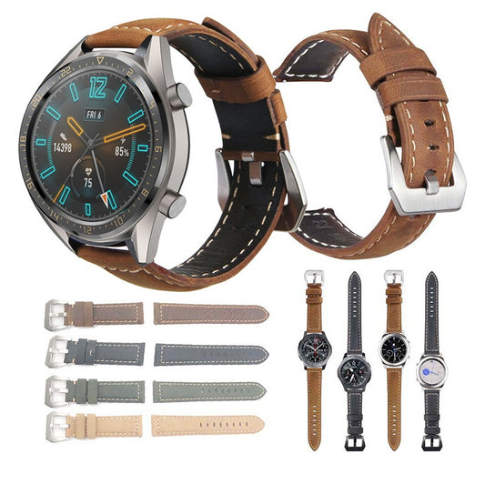 Crazy Horse Leather Strap 20mm 22mm 24mm 26mm Calfskin Quality - ArtOm_farm™ LEATHER
