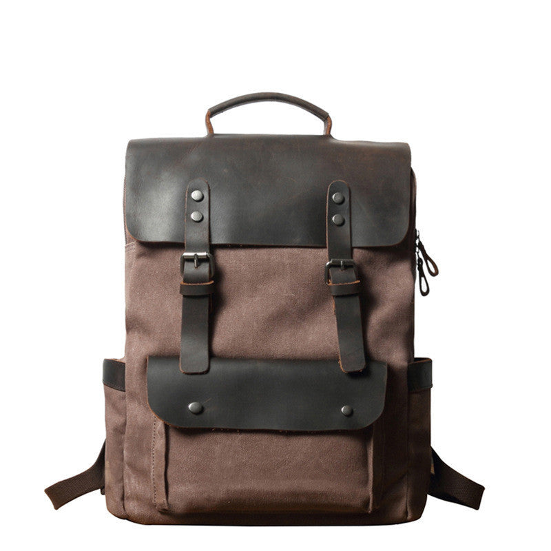 Horse Leather Outdoor Backpack for Adventurous Journeys - ArtOm_farm™ LEATHER 
