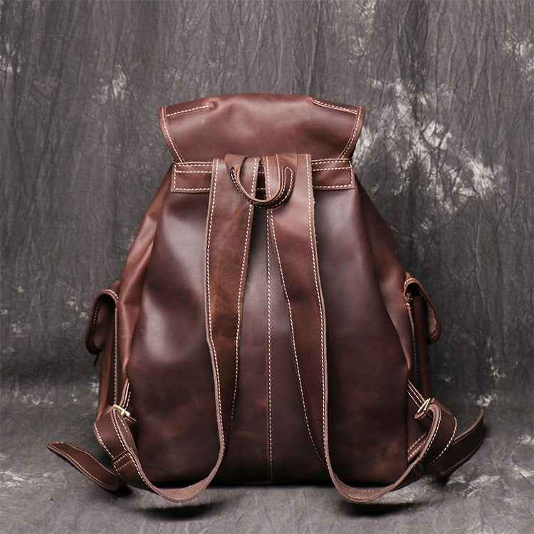 Backpack Made of Crazy Horse Leather - Durable and Stylish Crazy Horse Leather Backpack for Everyday Adventure - ArtOm_farm™ LEATHER