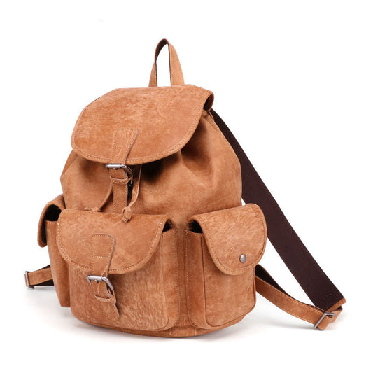 Vintage Leather Backpack - Stylish Casual Design for Everyday Use - ArtOm_farm™ LEATHER 